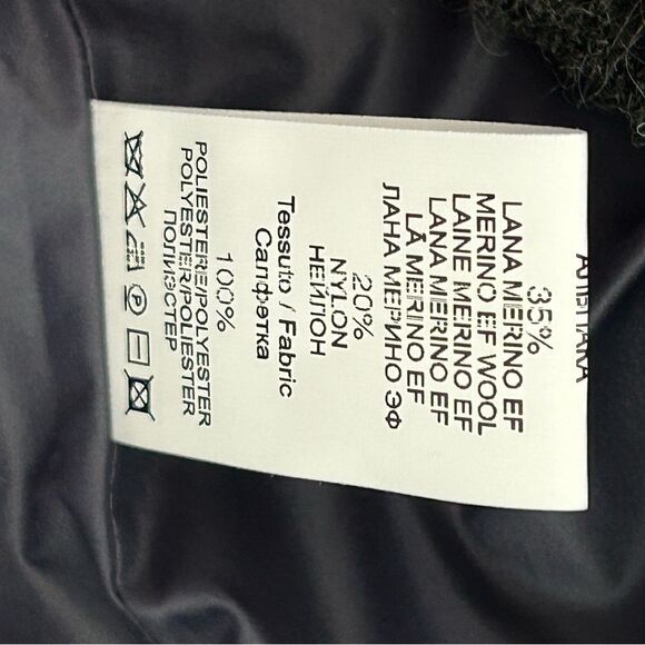 TONET made in Italy Alpaca blend Plaid Hooded Coat - Picture 11 of 11